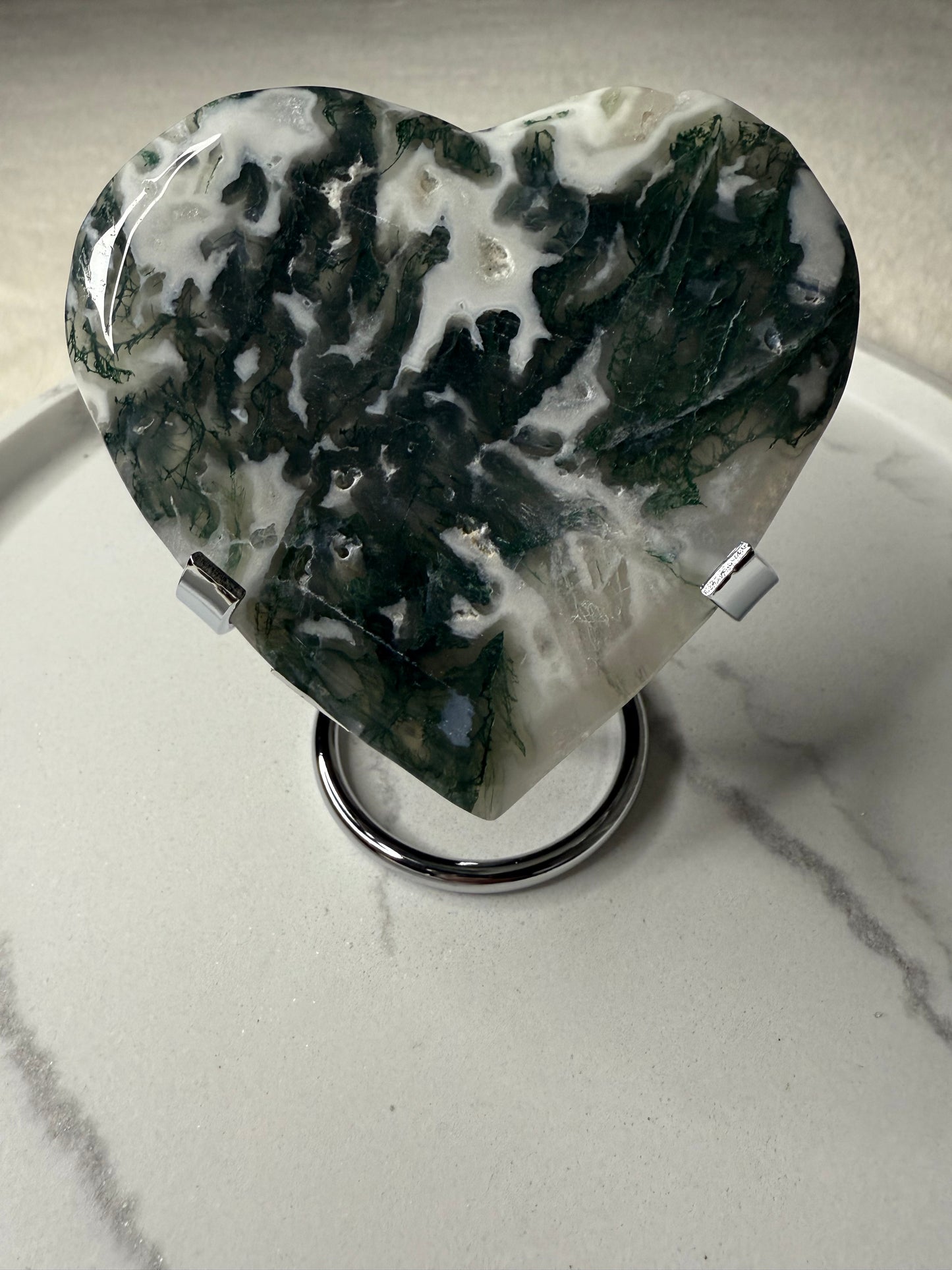 Druzy Moosachat Herz #2