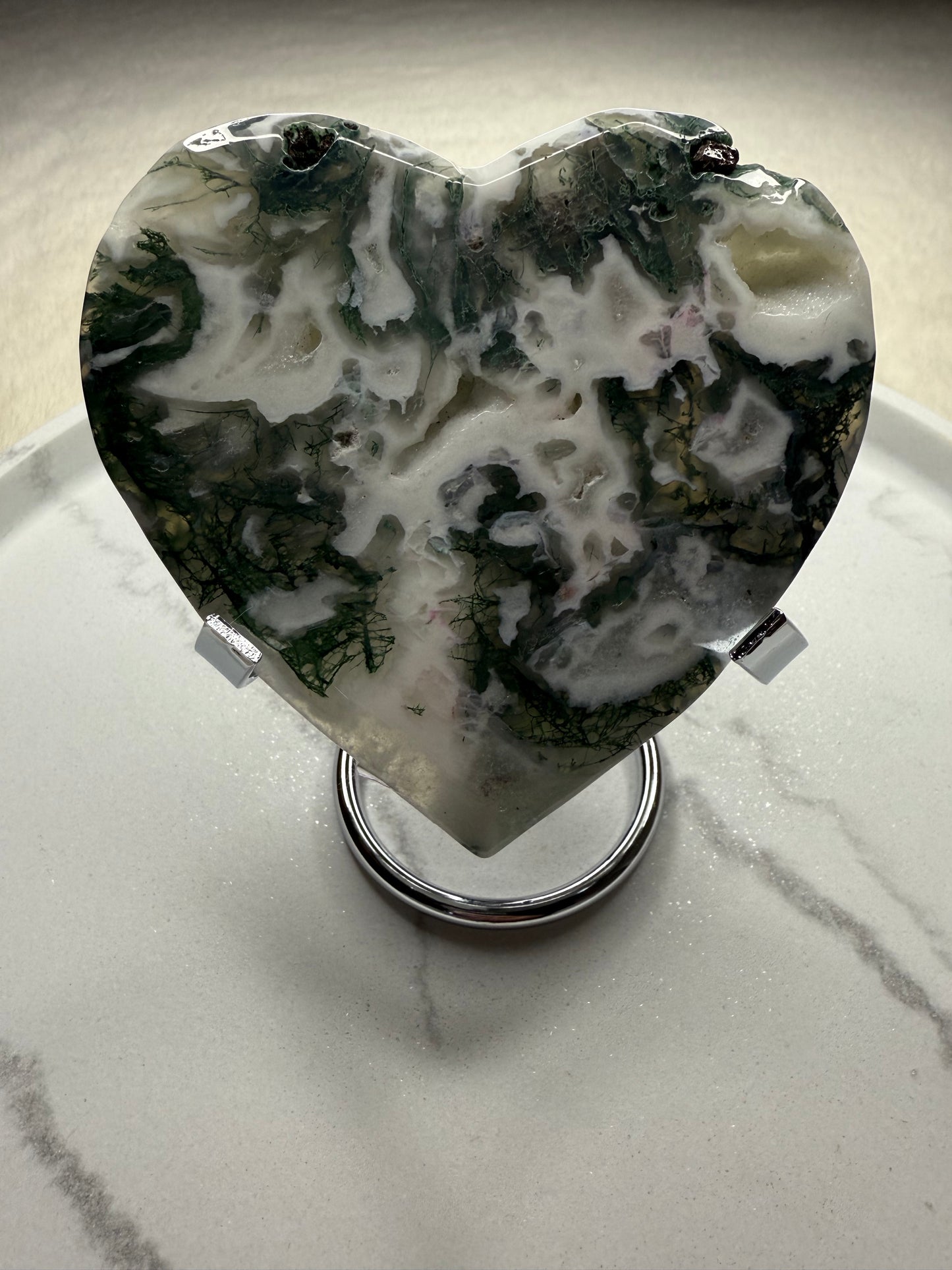 Druzy Moosachat Herz #3