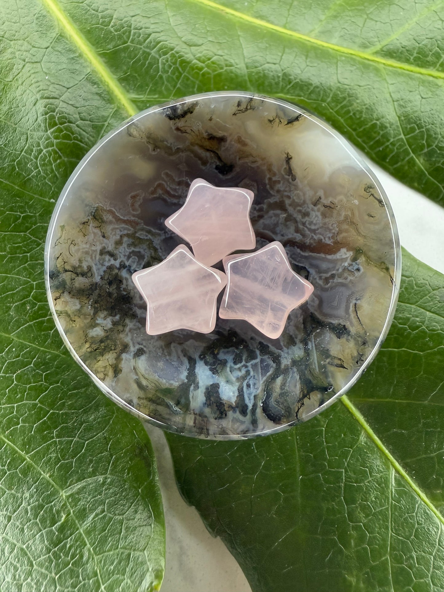 Mini Rosenquarz Sternchen (3er Set)