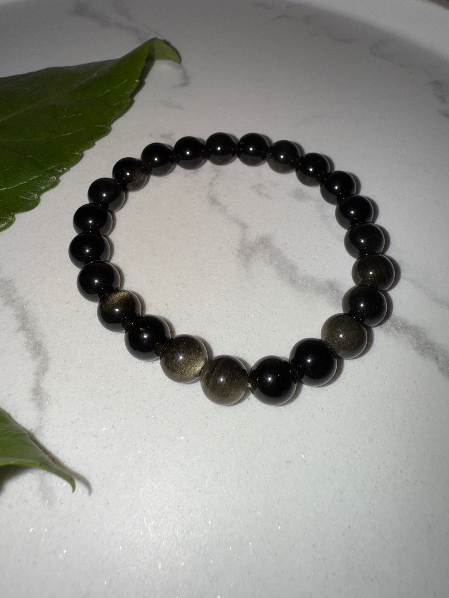 Goldobsidian Kugelarmband