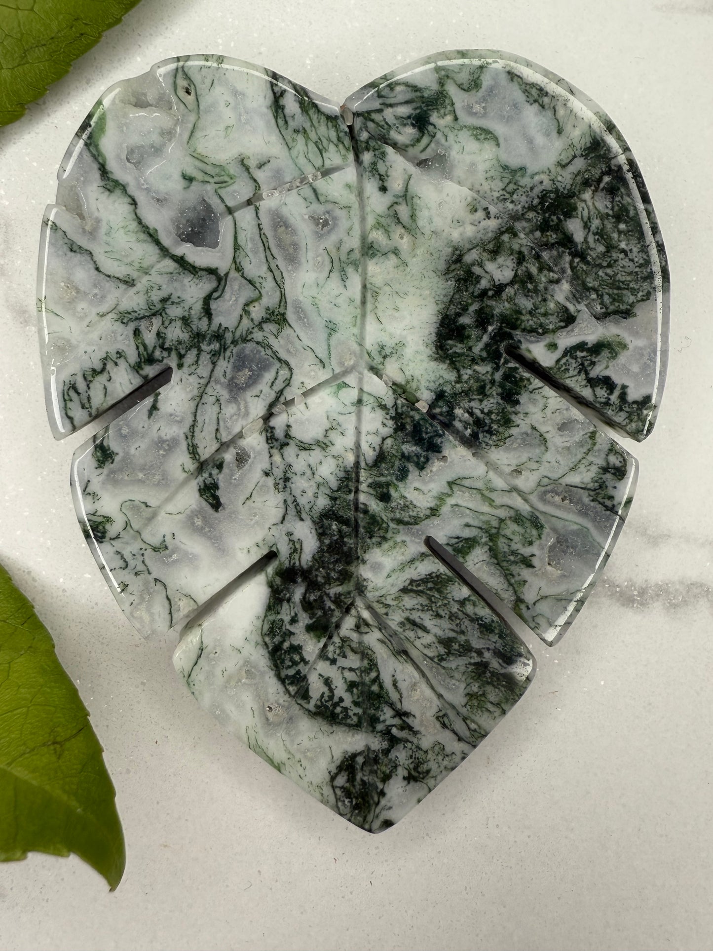 Druzy Moosachat Blatt