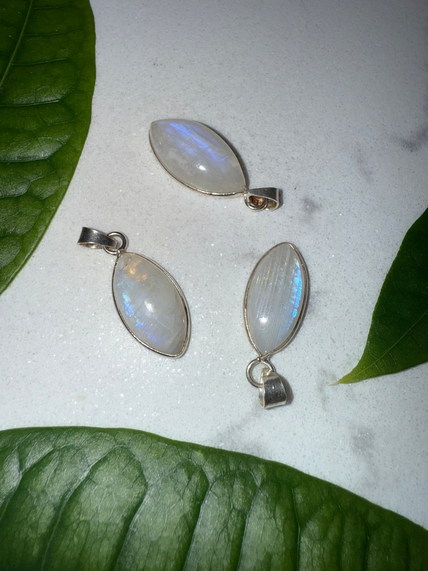 Mondstein 925er-Sterlingsilber Anhänger