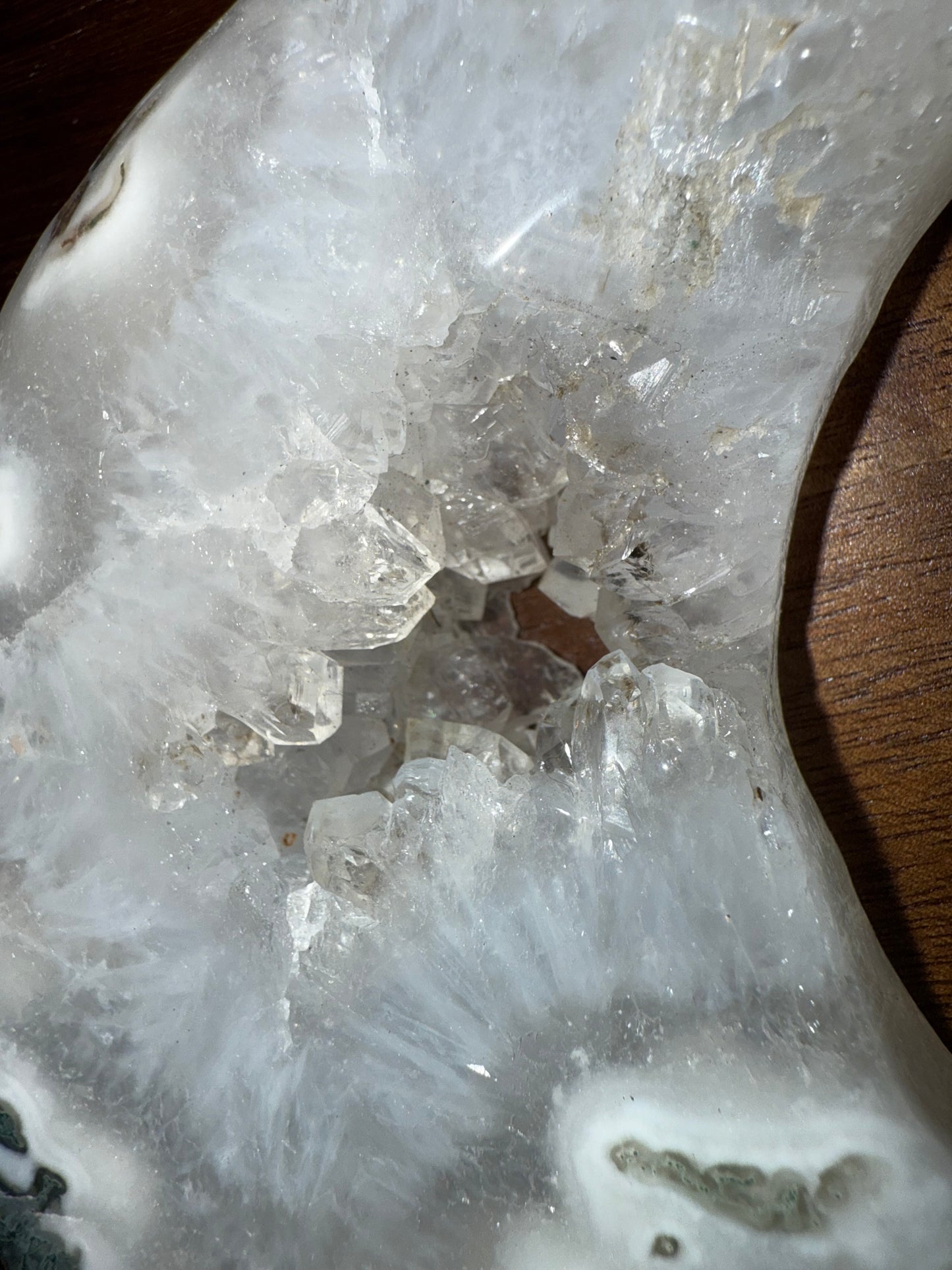 XXL Druzy Moosachat Mond