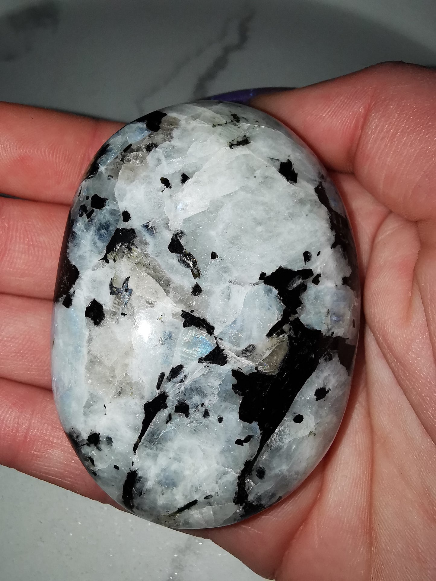 Regenbogen Mondstein Palmstone