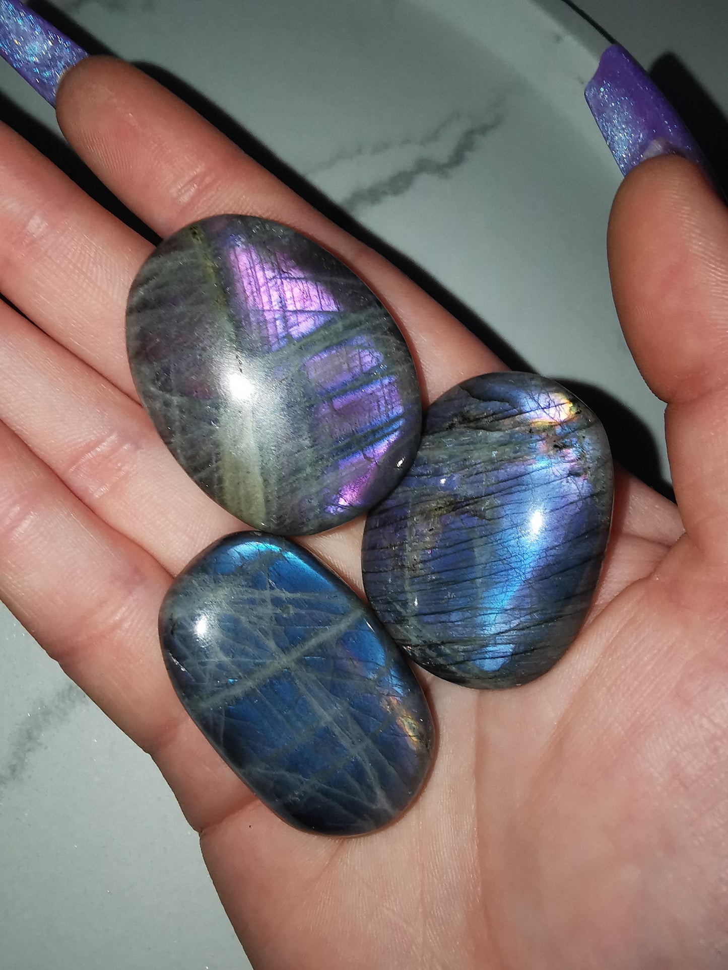 Sunset Labradorit Mini Palmstone