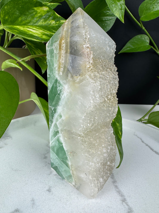 Druzy Grüner Fluorit Turm