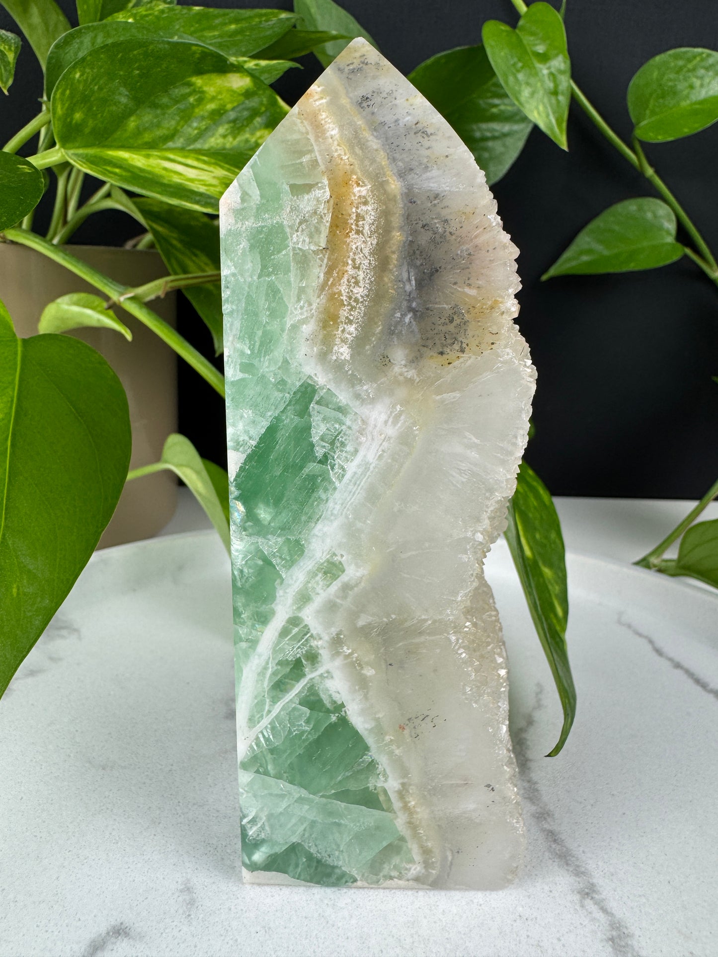 Druzy Grüner Fluorit Turm