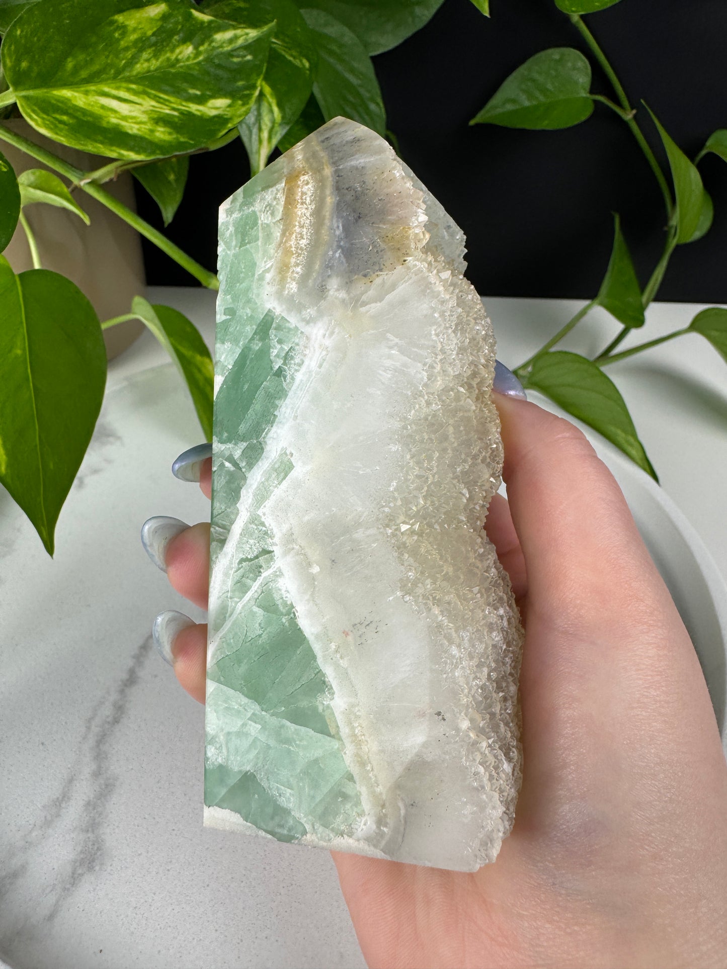 Druzy Grüner Fluorit Turm