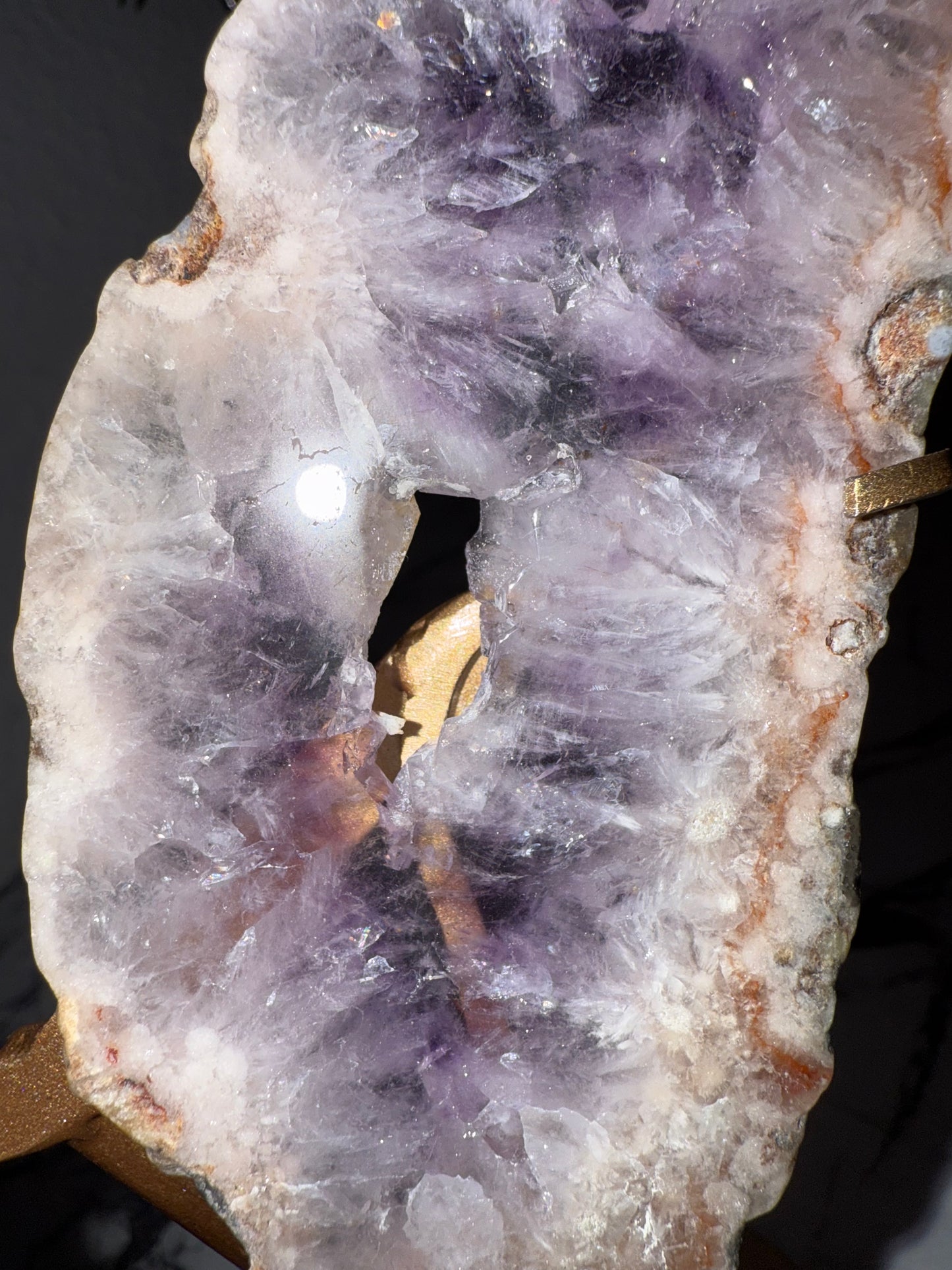 XL Druzy Rosa Amethyst Schmetterling