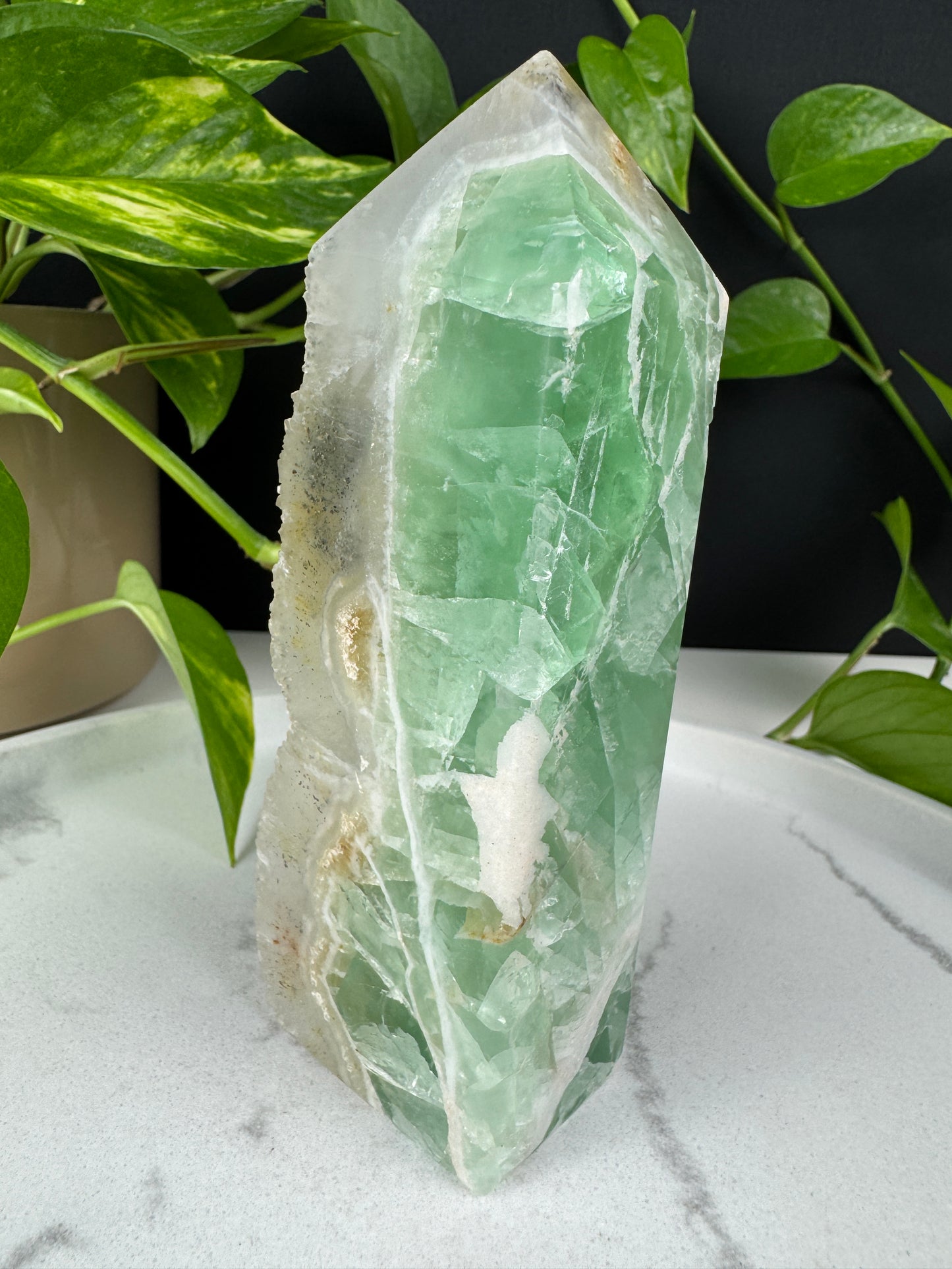 Druzy Grüner Fluorit Turm