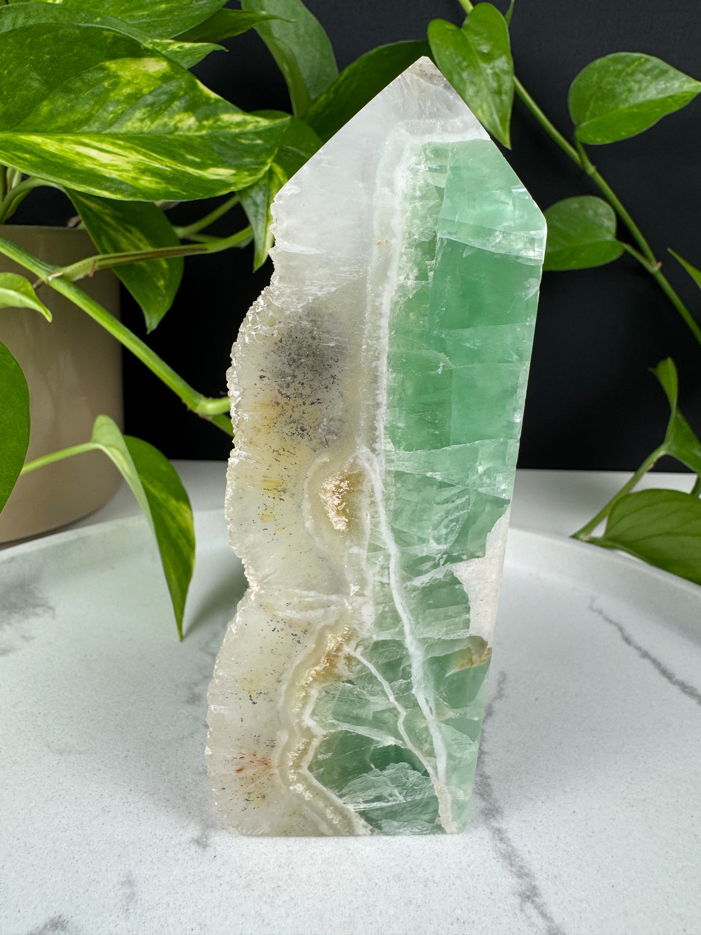 Druzy Grüner Fluorit Turm