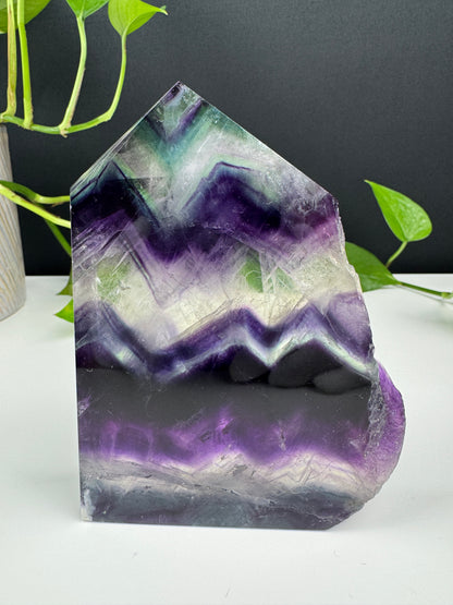 Candy Fluorit Freeform mit Natur Kante #1