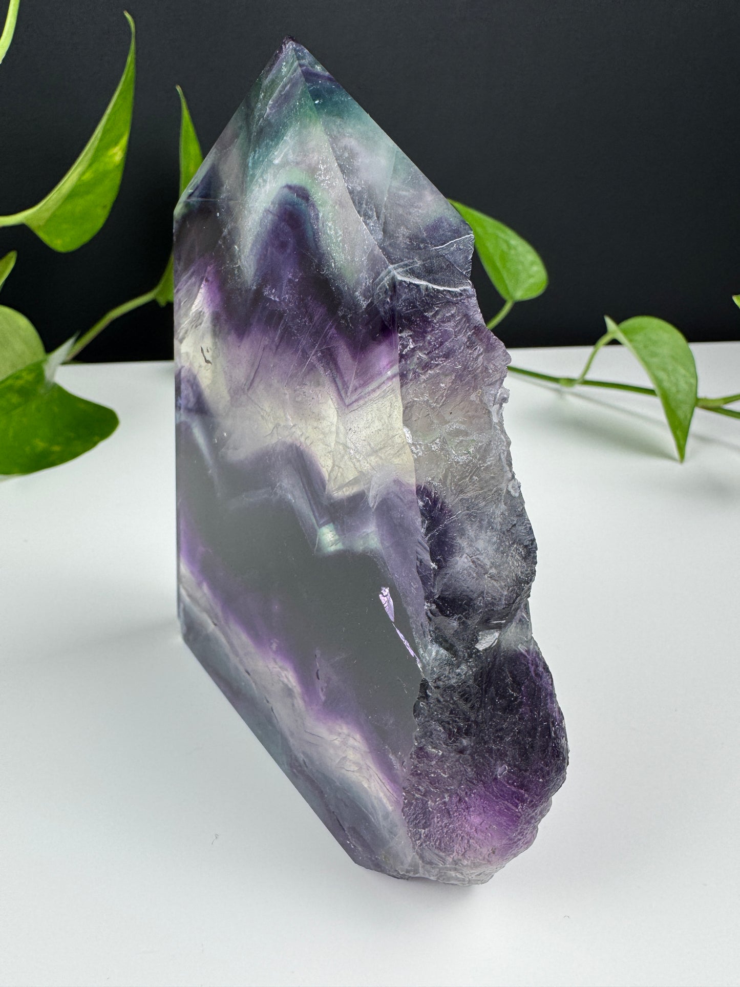 Candy Fluorit Freeform mit Natur Kante #1