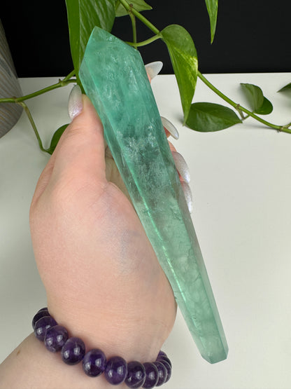 XL Grüner Fluorit Zepter (A+ Qualität)