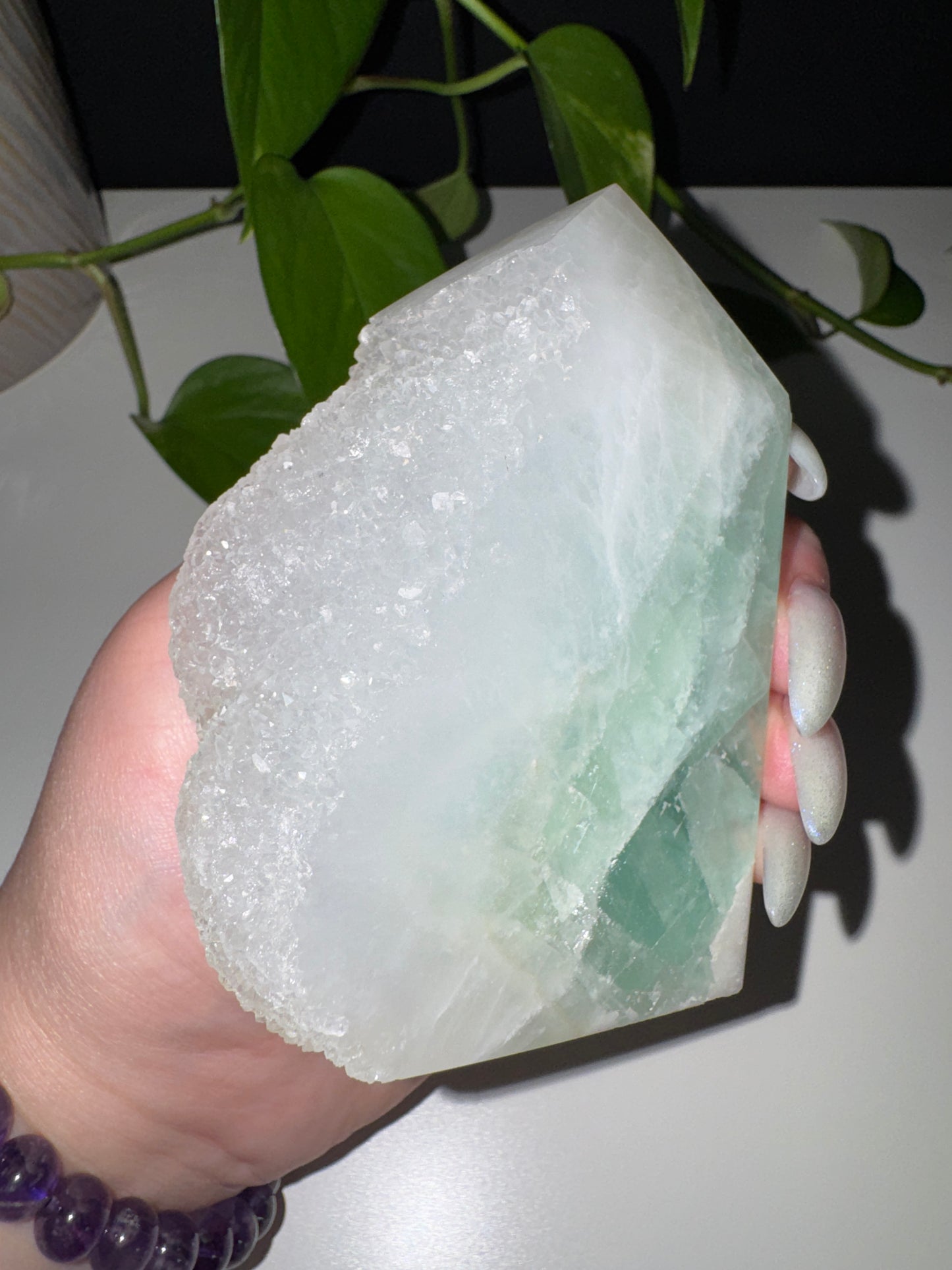 Druzy Grüner Fluorit Turm #2